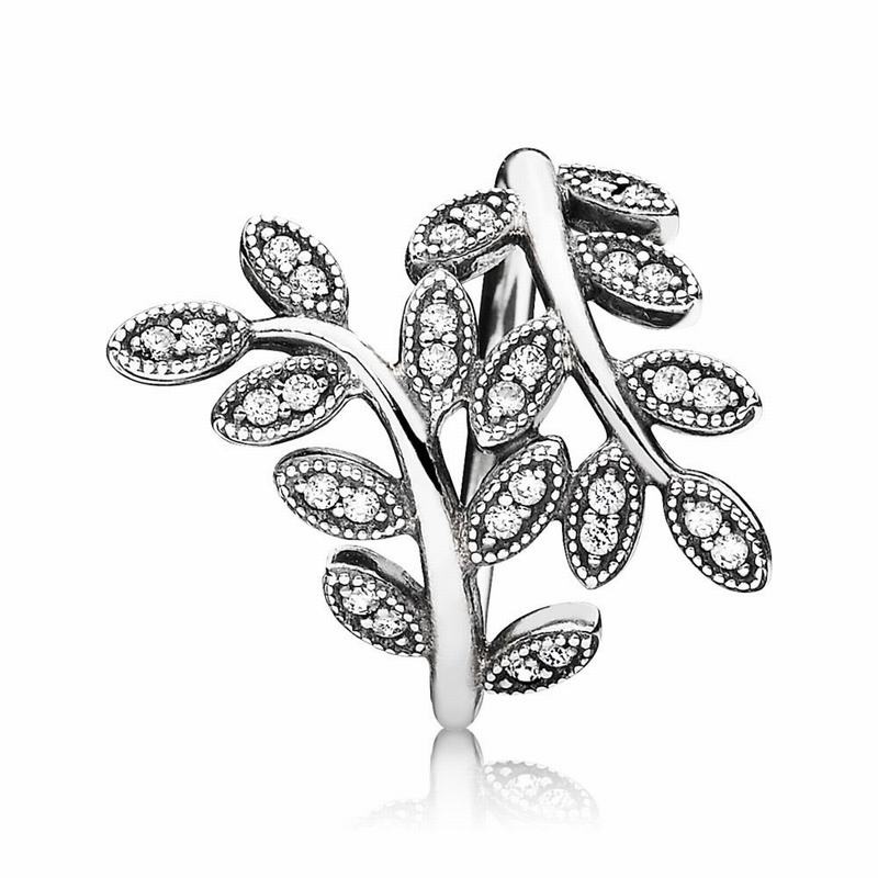 Inele statement Pandora Sparkling Leaves Argint (Z3k4emiw)